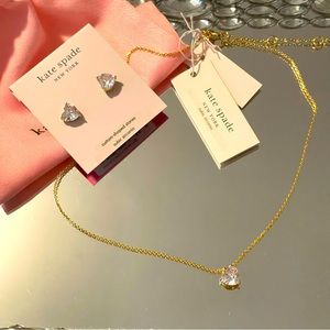 Kate Spade jewelry set-Heart pendant necklace and earrings(NWT)